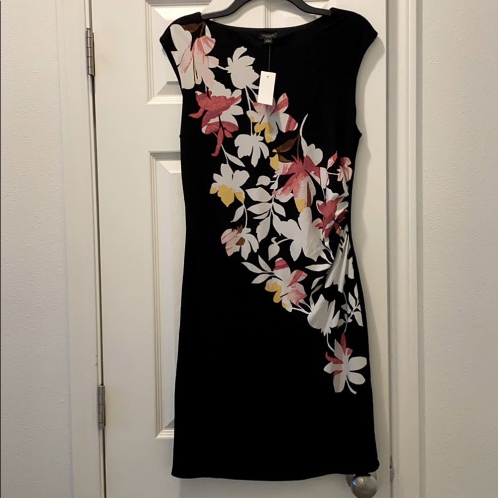 Ann Taylor black flower dress